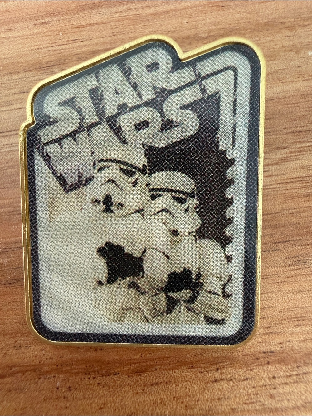 Star Wars Gold-Trim Stormtrooper Poster Pin in Cream and Black